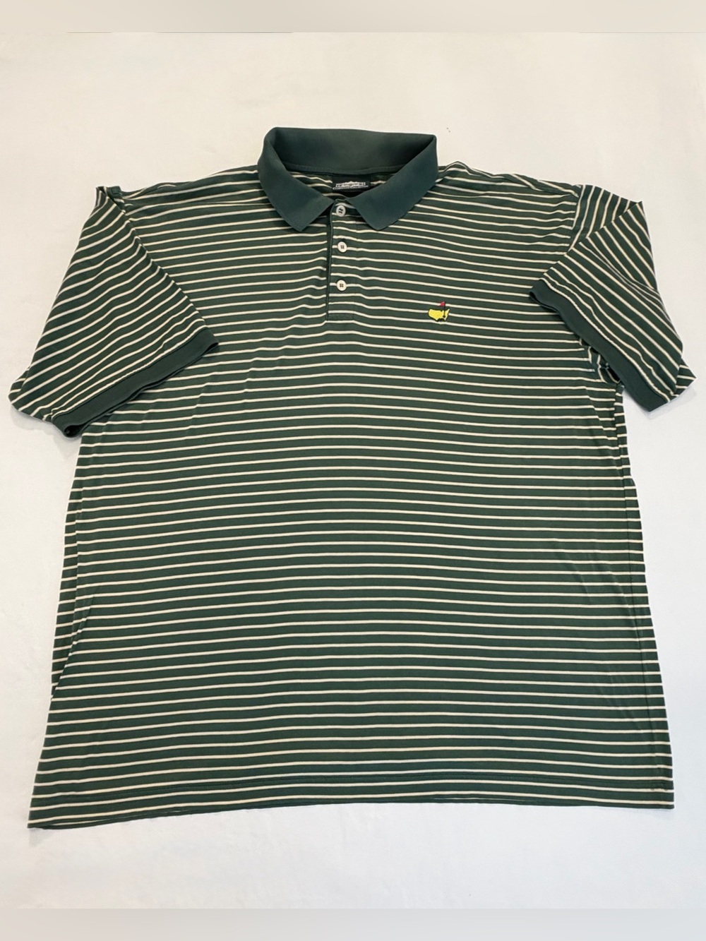 Vintage Masters Clubhouse Collection Green Striped Polo Shirt Original Logo - Picture 13 of 14